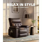 Fauteuil inclinable releveur avec fonctions Chaleur et Massage, pivotant à 360°, 1 place (Beige / Marron foncé / Gris / Couleur rétro)