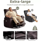 Fauteuil inclinable releveur avec fonctions Chaleur et Massage, pivotant à 360°, 1 place (Beige / Marron foncé / Gris / Couleur rétro)