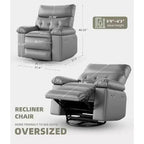 Fauteuil inclinable releveur avec fonctions Chaleur et Massage, pivotant à 360°, 1 place (Beige / Marron foncé / Gris / Couleur rétro)