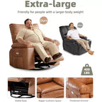 Fauteuil inclinable releveur avec fonctions Chaleur et Massage, pivotant à 360°, 1 place (Beige / Marron foncé / Gris / Couleur rétro)
