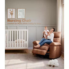 Fauteuil inclinable releveur avec fonctions Chaleur et Massage, pivotant à 360°, 1 place (Beige / Marron foncé / Gris / Couleur rétro)