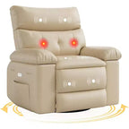 Lift Recliner Chair with Heat & Massage  27 Wide Seat, 360 Swivel, Manual Rocker & Remote Control for Living Room, Elderly & Nursing Home