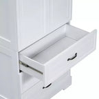 Meuble de rangement haut de salle de bain moderne Clara – Deux portes, étagère réglable et 2 tiroirs